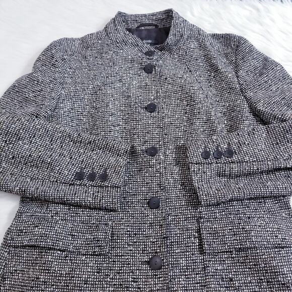 Zanella High Neck Blazer Made in Italy Flap Front Pockets Button Front Lined - Picture 8 of 10